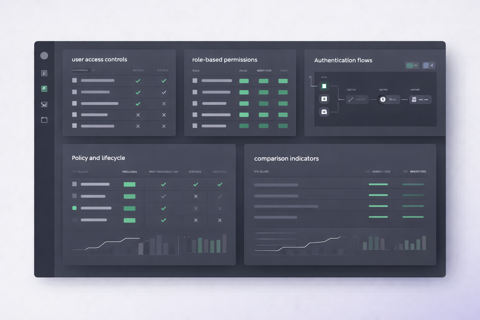 Identity and access management software dashboard overview
